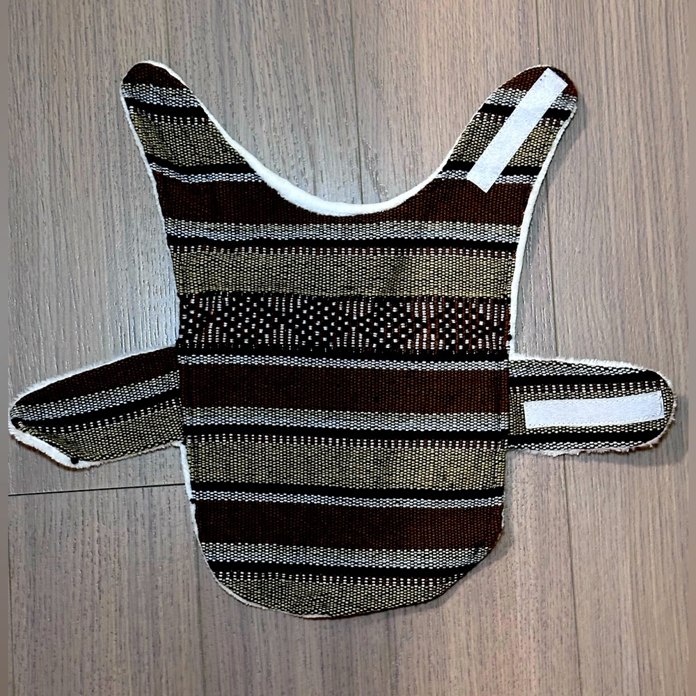 Dog Poncho - SM Brown and White